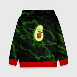 Толстовка-худи детская Avocado молнии, цвет: 3D-красный