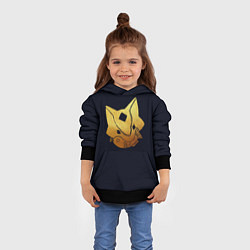 Толстовка-худи детская Sky Кошачья Маска, цвет: 3D-черный — фото 2
