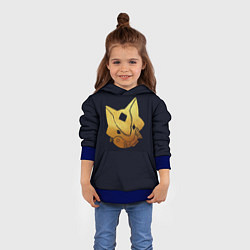 Толстовка-худи детская Sky Кошачья Маска, цвет: 3D-синий — фото 2