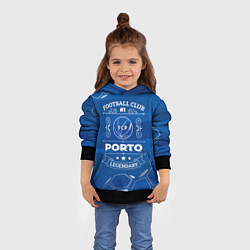 Толстовка-худи детская Porto - Football Club Number 1, цвет: 3D-черный — фото 2