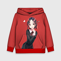 Толстовка-худи детская Сердечко Кагуи, цвет: 3D-красный