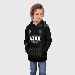 Толстовка-худи детская Ajax Champions Uniform, цвет: 3D-черный — фото 2