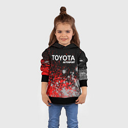 Толстовка-худи детская ТОЙОТА Autosport Краска, цвет: 3D-черный — фото 2