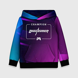 Толстовка-худи детская Ghostrunner Gaming Champion: рамка с лого и джойст, цвет: 3D-черный
