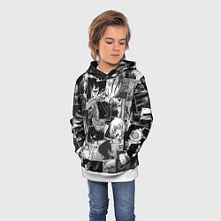 Толстовка-худи детская Хэллсинг паттерн Hellsing, цвет: 3D-белый — фото 2