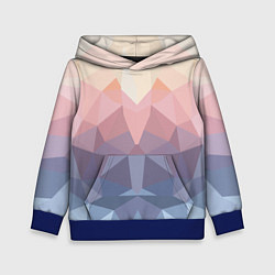 Толстовка-худи детская Полигональная свежесть 2022, цвет: 3D-синий