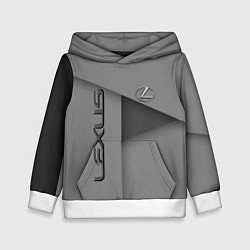 Толстовка-худи детская Lexus - серая абстракция, цвет: 3D-белый