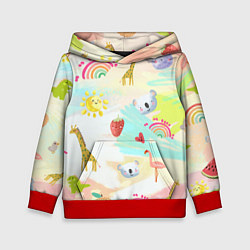 Детская толстовка Красочные животные