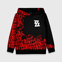 Толстовка-худи детская Zenless Zone Zero капля арт, цвет: 3D-черный