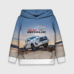 Толстовка-худи детская Toyota Hilux Rogue Off-road vehicle Тойота - прохо, цвет: 3D-белый