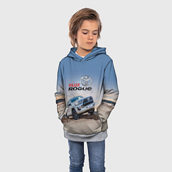 Толстовка-худи детская Toyota Hilux Rogue Off-road vehicle Тойота - прохо, цвет: 3D-меланж — фото 2