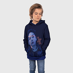 Толстовка-худи детская JUNGKOOK PROOF BTS, цвет: 3D-синий — фото 2