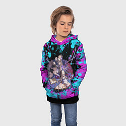 Толстовка-худи детская Грета Honkai star rail, цвет: 3D-черный — фото 2