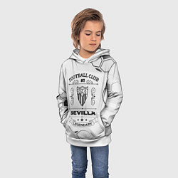 Толстовка-худи детская Sevilla Football Club Number 1 Legendary, цвет: 3D-белый — фото 2