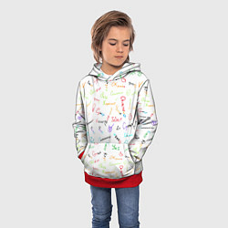 Толстовка-худи детская Слова поддержки, цвет: 3D-красный — фото 2