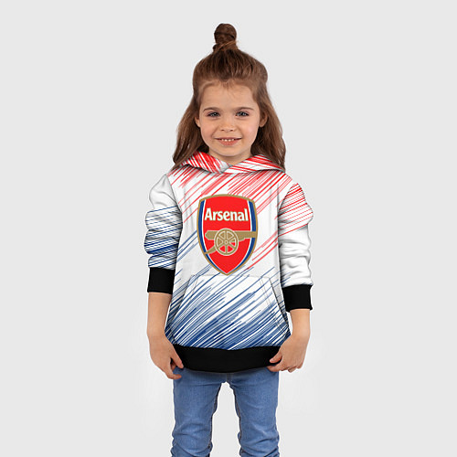 Детская толстовка Арсенал arsenal logo / 3D-Черный – фото 4