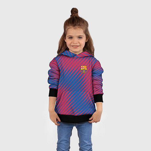 Детская толстовка Fc barcelona барселона fc абстракция / 3D-Черный – фото 4