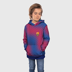 Толстовка-худи детская Fc barcelona барселона fc абстракция, цвет: 3D-синий — фото 2