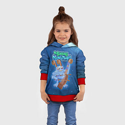 Толстовка-худи детская My singing monsters СМЫЧОРОГ Bowgart, цвет: 3D-красный — фото 2
