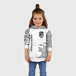 Толстовка-худи детская Atletico Madrid Sport на темном фоне, цвет: 3D-белый — фото 2