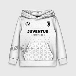 Толстовка-худи детская Juventus Champions Униформа, цвет: 3D-белый