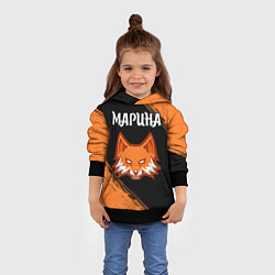 Толстовка-худи детская Марина - ЛИСА - Краска, цвет: 3D-черный — фото 2