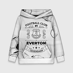 Толстовка-худи детская Everton Football Club Number 1 Legendary, цвет: 3D-белый