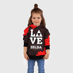 Толстовка-худи детская Zelda Love Классика, цвет: 3D-черный — фото 2