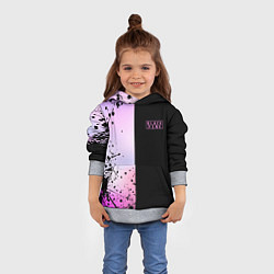 Толстовка-худи детская BLACKPINK HALF COLORS, цвет: 3D-меланж — фото 2
