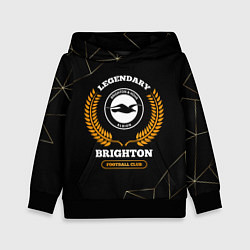 Толстовка-худи детская Лого Brighton и надпись Legendary Football Club на, цвет: 3D-черный