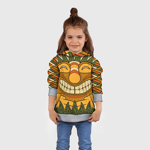 Детская толстовка Polynesian tiki LUCKY / 3D-Меланж – фото 4