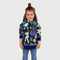 Толстовка-худи детская Underground pattern Fashion 2077, цвет: 3D-синий — фото 2