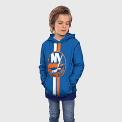 Толстовка-худи детская Нью-Йорк Айлендерс Форма, цвет: 3D-синий — фото 2