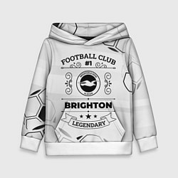 Толстовка-худи детская Brighton Football Club Number 1 Legendary, цвет: 3D-белый