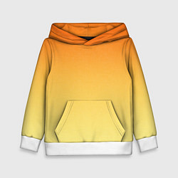 Толстовка-худи детская Оранжевый, желтый градиент, цвет: 3D-белый