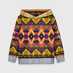 Толстовка-худи детская Африканский узор орнамент из шерсти Africa Wool Pa, цвет: 3D-меланж