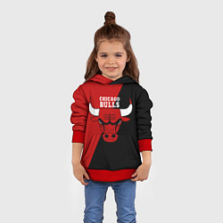 Толстовка-худи детская Chicago Bulls NBA, цвет: 3D-красный — фото 2