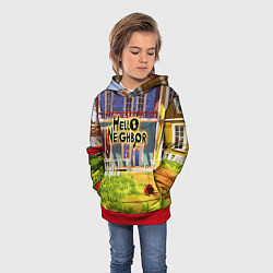 Толстовка-худи детская Hello Neighbor: Дом, цвет: 3D-красный — фото 2