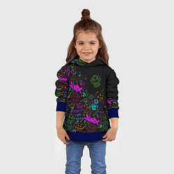 Толстовка-худи детская League Of Legends неон - Arcane logo, цвет: 3D-синий — фото 2