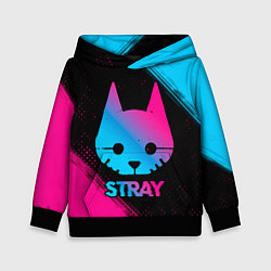 Толстовка-худи детская Stray - Neon Gradient, цвет: 3D-черный