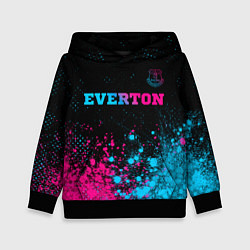 Толстовка-худи детская Everton - neon gradient, цвет: 3D-черный