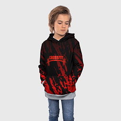 Толстовка-худи детская КРОССФИТ - Красные пятна, цвет: 3D-меланж — фото 2
