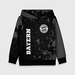 Толстовка-худи детская Bayern sport на темном фоне: символ и надпись верт, цвет: 3D-черный