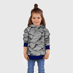 Толстовка-худи детская Кожа акулы - броня, цвет: 3D-синий — фото 2