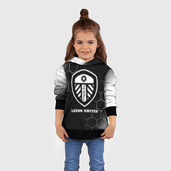 Толстовка-худи детская Leeds United sport на темном фоне, цвет: 3D-черный — фото 2