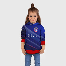 Толстовка-худи детская Bayern munchen Абстракция, цвет: 3D-красный — фото 2