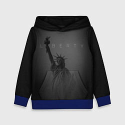 Толстовка-худи детская LIBERTY - СТАТУЯ СВОБОДЫ, цвет: 3D-синий