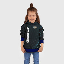 Толстовка-худи детская Geely Абстракция, цвет: 3D-синий — фото 2