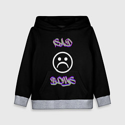 Толстовка-худи детская Sad boys лого, цвет: 3D-меланж
