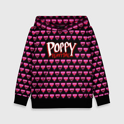 Толстовка-худи детская Poppy Playtime - Kissy Missy Pattern - Huggy Wuggy, цвет: 3D-черный